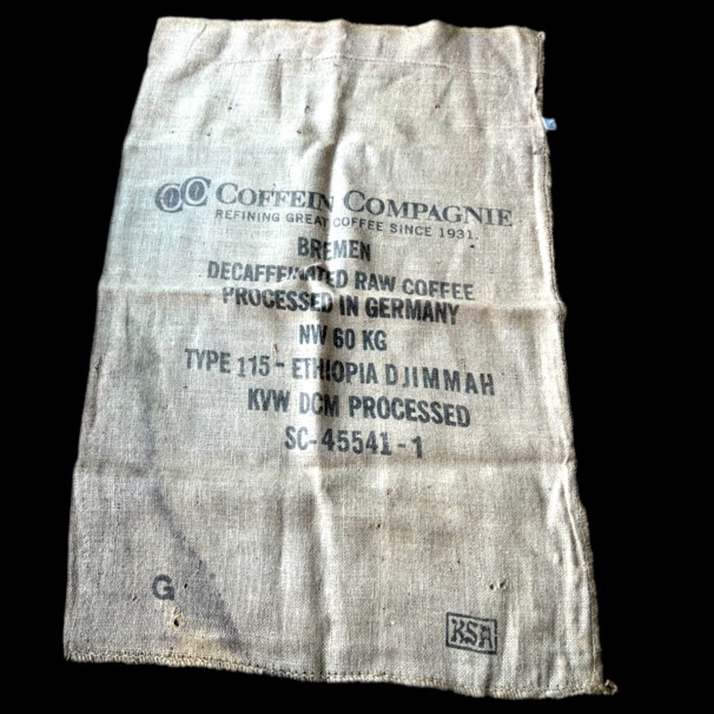 Large Burlap Sack Coffee Sack Original Condition